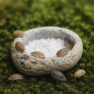 Isopod Calcium Dish | Natural River Stone Food Bowl | Mini Pebble Feeding Dish | Forest Terrarium Decor | Handmade Stone Bowl