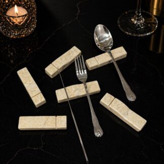 Knife and Fork Rest Natural Stone, Handmade Utensil Rest, Cutlery Rest, Minimalist Table Decor, Stone Knife Rest Holder