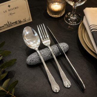 Restaurant Table Decor, Natural Pebble Knife Fork Spoon Rest, Stone Cutlery Rest, Rustic Table Setting, Hotel Dining Decor
