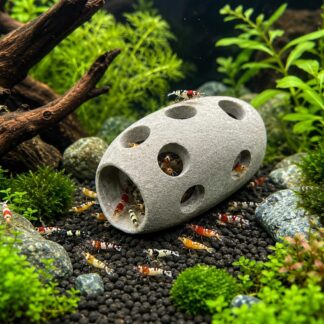 Shrimp Hide Cave Natural Stone, Shrimp Breeding Cave, Aquarium Shrimp Shelter, Fish Hideout Cave, Shrimp Tank Decor, Pebble Aquarium Decor
