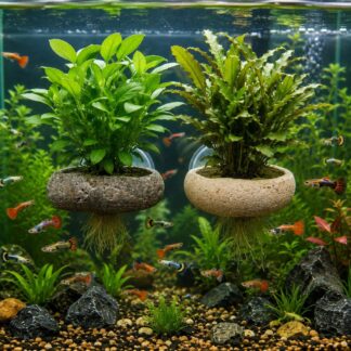 Aquarium Holder | Aquarium Plant Pot | Aquarium Planter Holder | Natural Stone Aquarium Decor | Aquascape Planter
