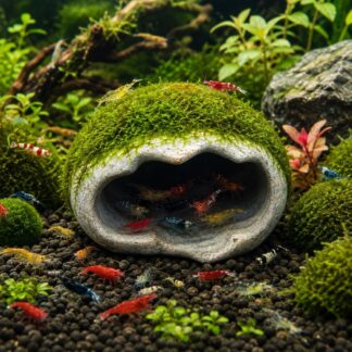 Shrimp Cave | Shrimp Hide Natural Stone | Shrimp Breeding Cave | Aquarium Fish Cave | Betta Hide | Aquascape Decor