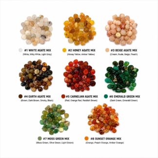 Crystal Chips | Agate Gemstone Chips | Semi Tumbled Crystal Stones | Bulk Natural Stone Chips | 2-10mm Aquarium Gravel | Vase Filler | CPMIX